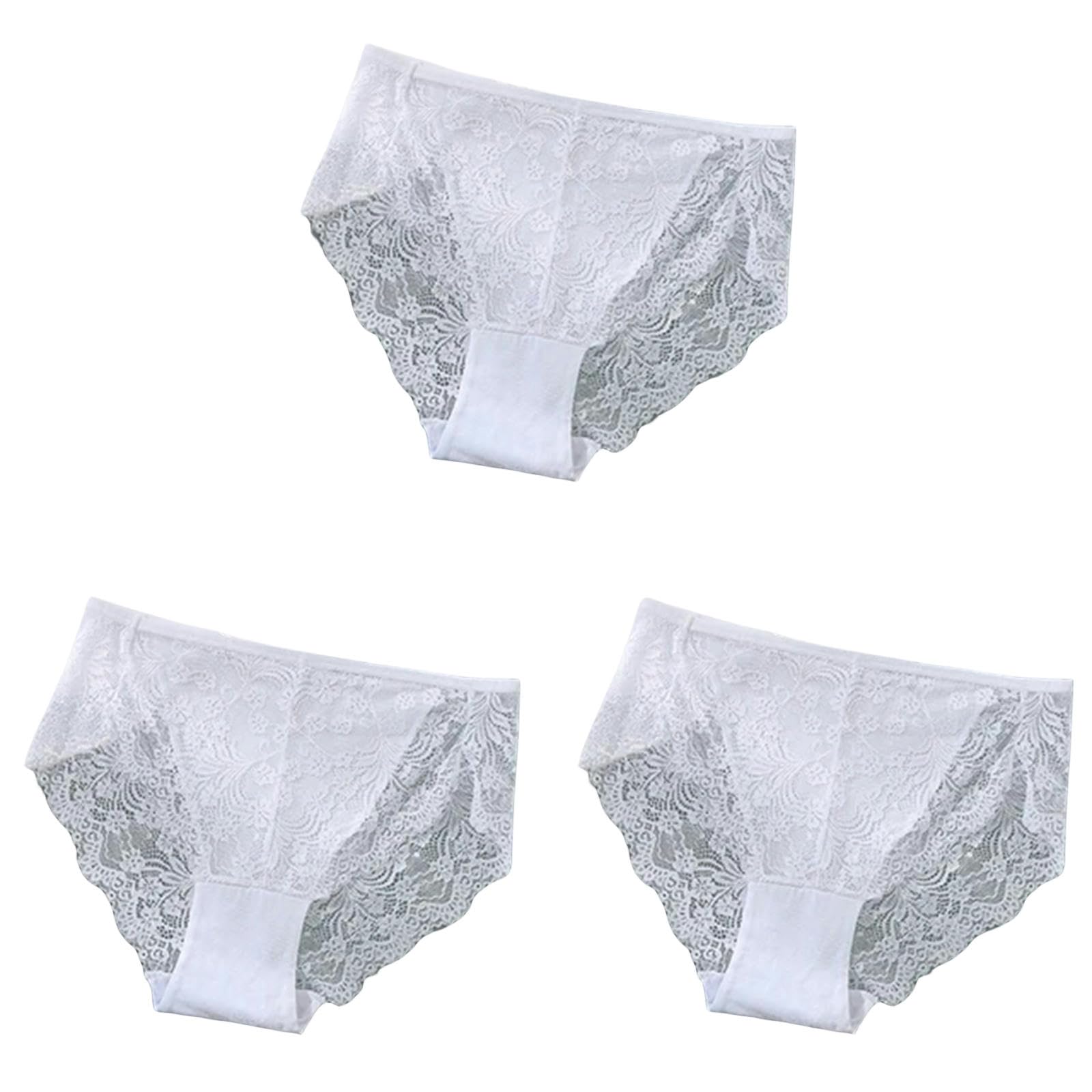 Culotte Femme 3Pcs S-4Xl Plus Taille De Lingerie Pauvrerie Haute-Aimne sous-Vêtements Briefs