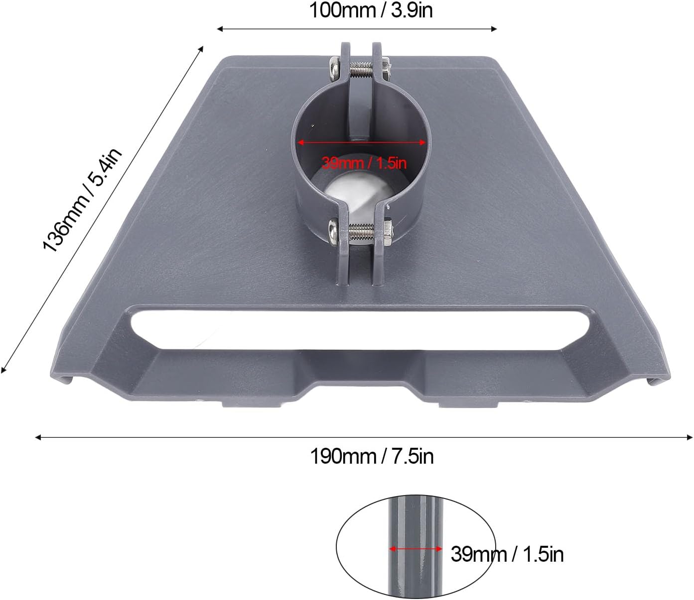 Fabater Mounting Kit, Adjustable Roof Mount Kit for Gen 3, Heavy Duty Pivot Roof Mount RV Mounting Kit for Internet Kit Satellite for RV, Yacht (Gray)