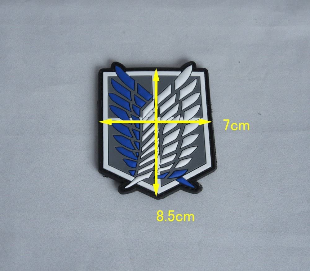 Amazon | 進撃の巨人 ワッペン ベルクロ パッチ 防水 調査兵団 駐屯