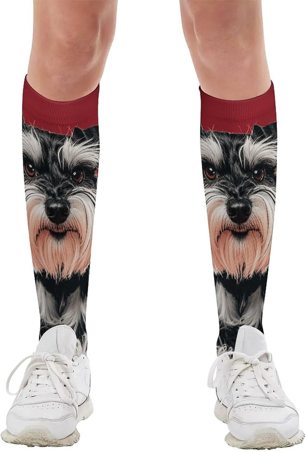 Knee High Socks Schnauzer Long Tube Boot Seamless Toe