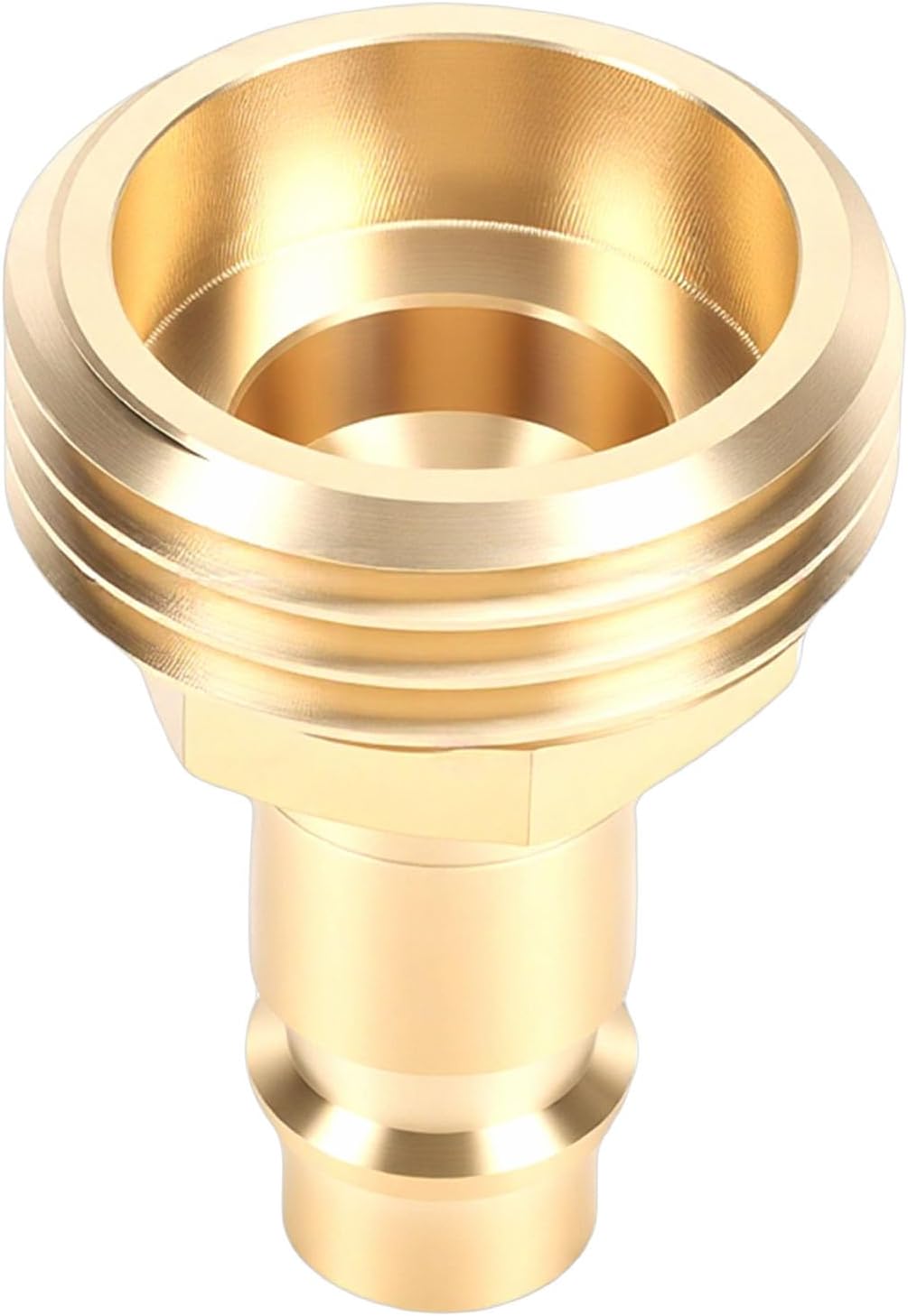 Pissente RV Quick Connect Hose Adapter, Brass Material, Quick Installation Convenient for RV Shower and Garden Hose Connection