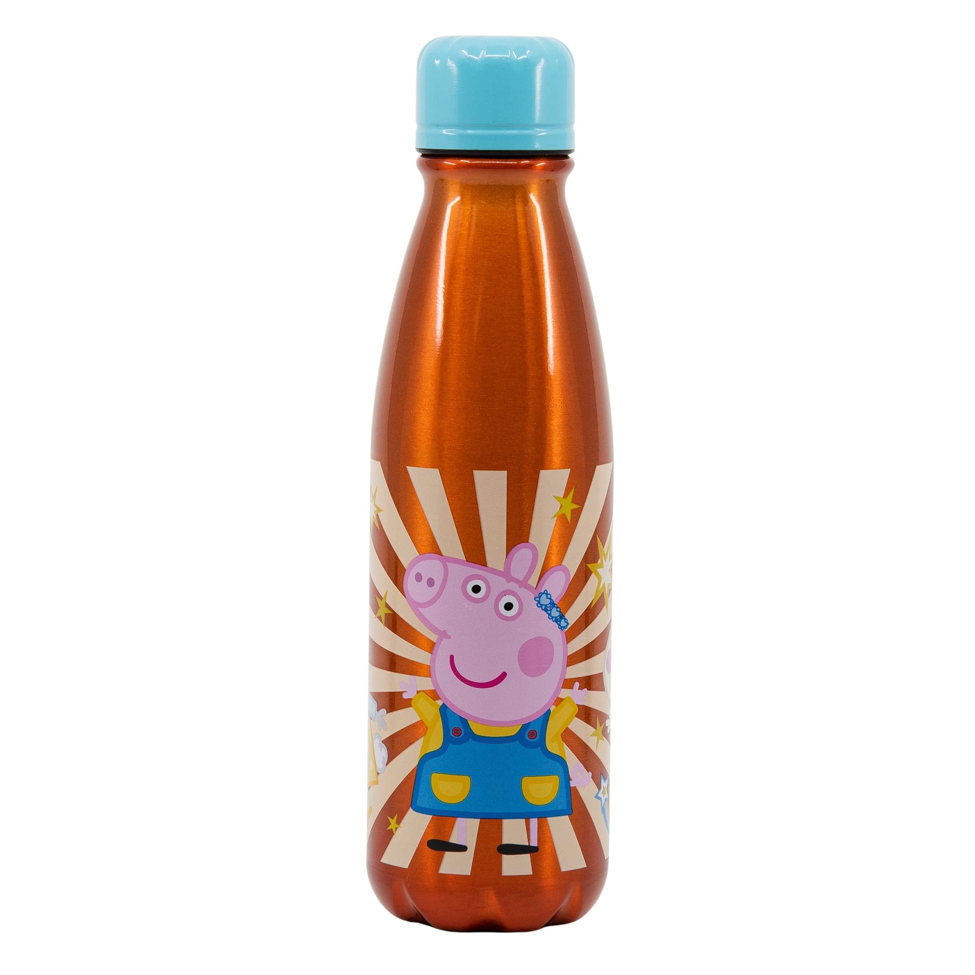 Stor Peppa Pig 600Ml Aluminium Bottle For Kids Childrens Back To School Drinks Bottle Bpa Free