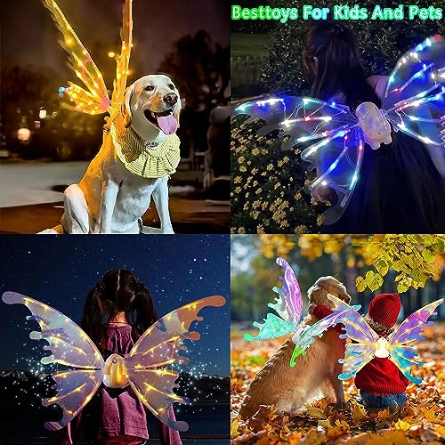 Alas luminosas para perros medianos y grandes con luces LED miniatura 5