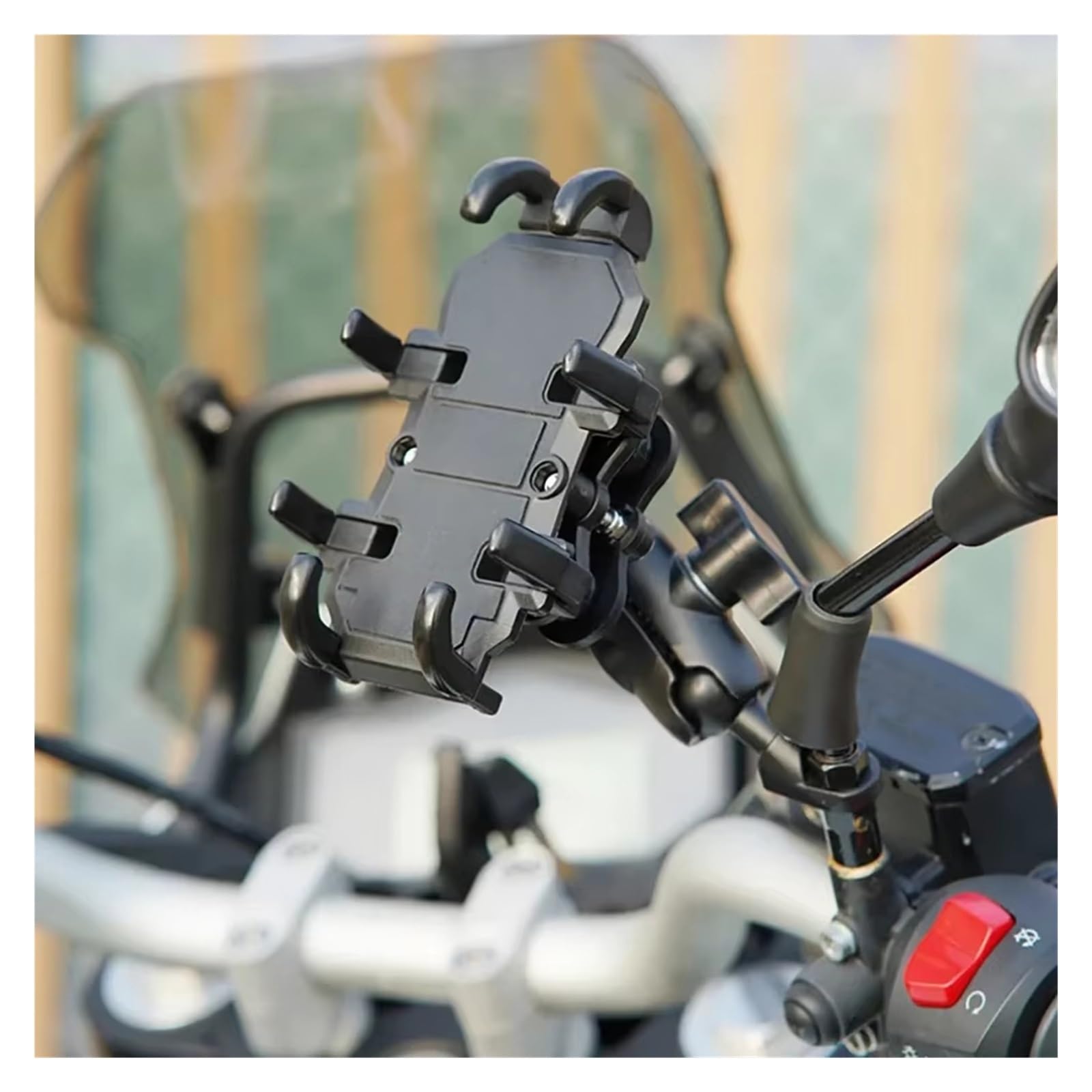 Moto Supporto Navigatore GPS Moto Supporto Per Telefono Per Manubrio Staffa GPS Antiurto Scooter Morsetto Universale Antivibrante Per Smartphone Porta Telefono Moto