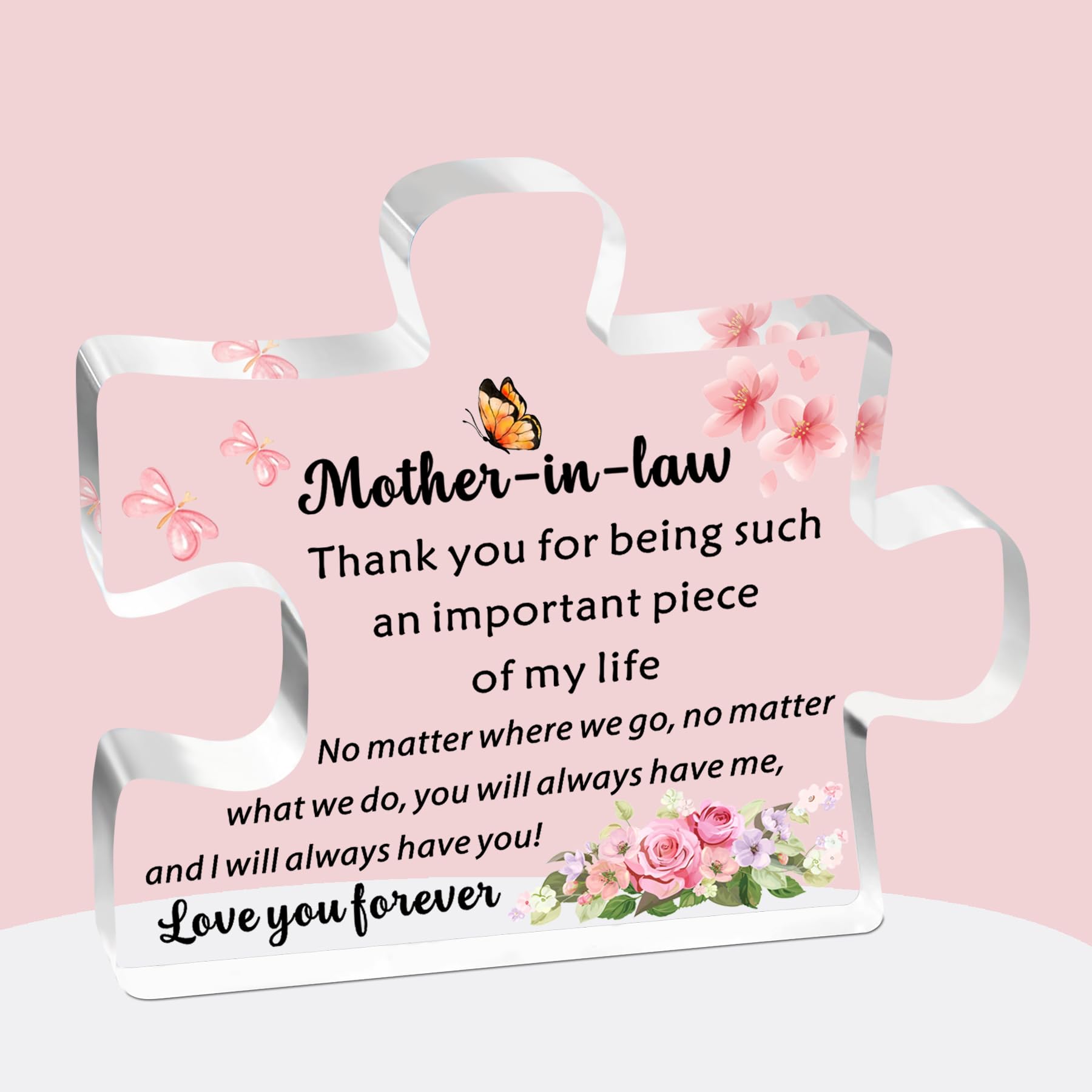 SDOFY Mother in Law Gifts, Gifts for Mother in Law - Puzzle Acrylic Plaque, Mother in Law Birthday Gifts, Birthday Gifts for Mother in law Mothers Day Christmas