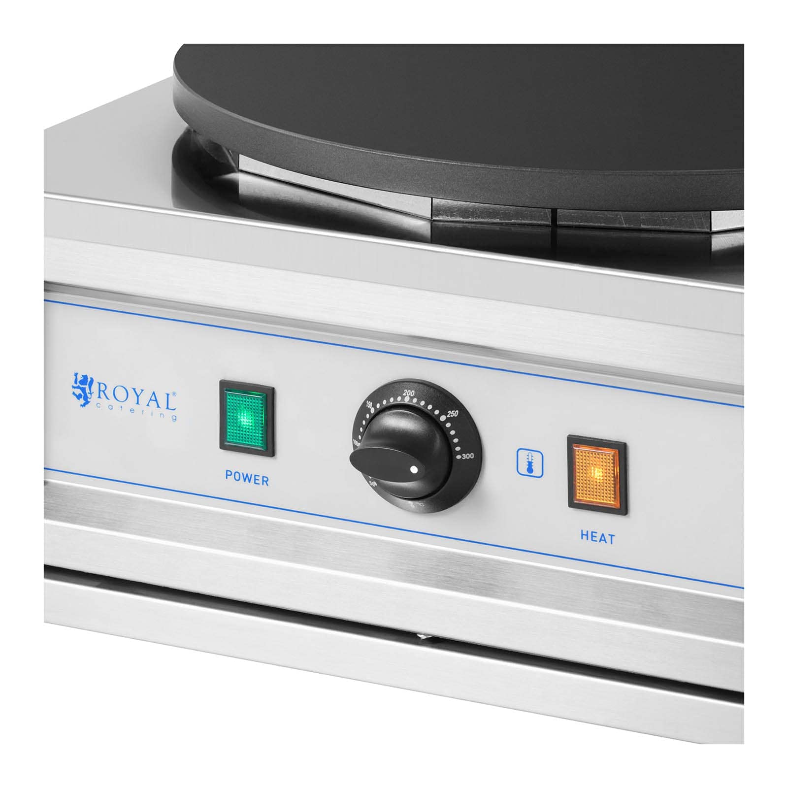 Royal Catering Crepiera Elettrica Con Piastra Macchina Per Cialde RC-CMS01 Acciaio inossidabile 0-300 °C 3000 W