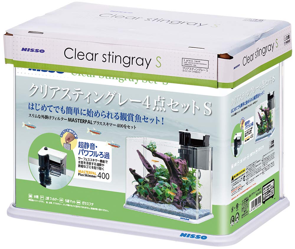 Amazon | ニッソー 水槽 クリアスティングレー4点セット S サイズ 