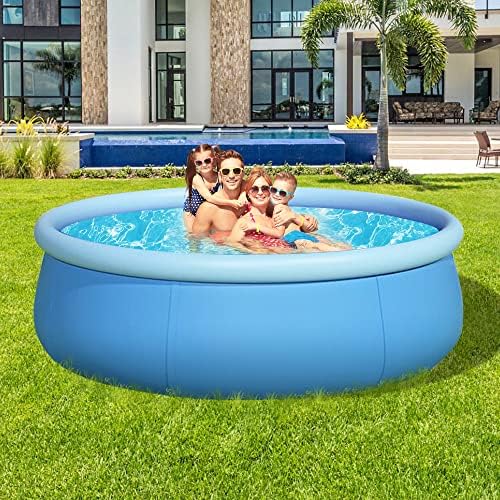 Inflatable Swimming Pool, Swimming Pool for Adults, Inflatable Top Ring Pool, Blow Up Pool for Kids, Family Pools for Backyard, Above Ground Pool (Medium (8 ft X 25”)