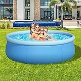Inflatable Swimming Pool, Swimming Pool for Adults, Inflatable Top Ring Pool, Blow Up Pool for Kids, Family Pools for Backyard, Above Ground Pool (Medium (8 ft X 25”)