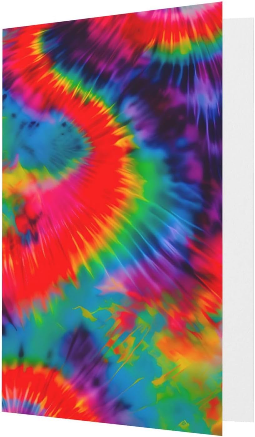 Colorful Tie Dye Pattern Print Cards And Envelopes Self-Seal Thank You Greeting Cards And All Occasions