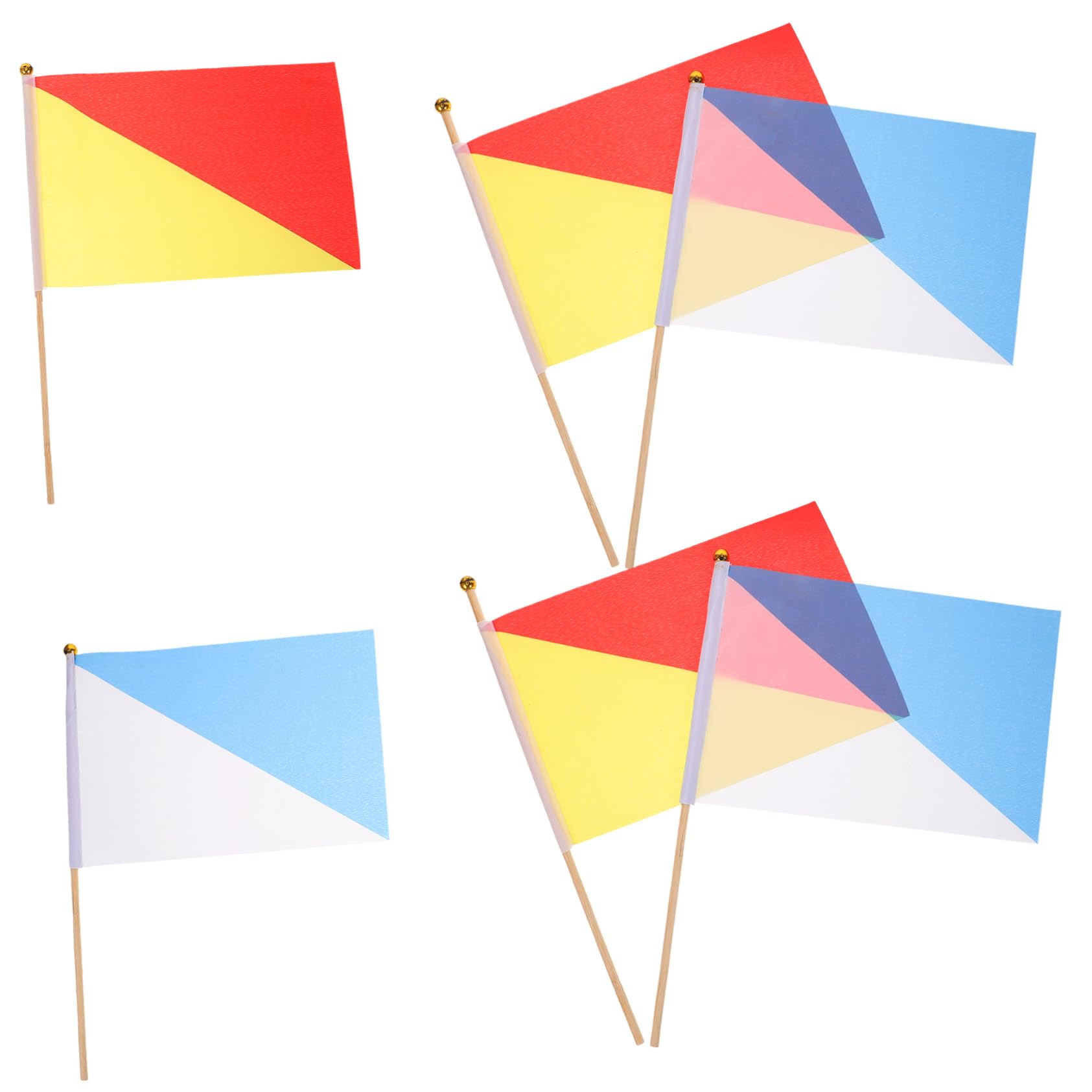 Toddmomy 4 Sätze Signalflaggenstange Leitflaggenmasten Montierte Schiedsrichterflaggen Fußball Werbeflaggen Campingflaggen Flagge Mit Hakensatz Marine Marine Holz 6 Stück * 4