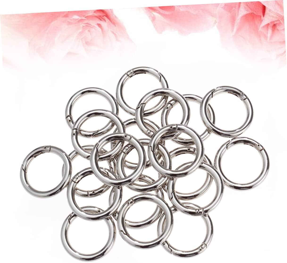 STOBOK 60pcs Eco-Friendly Jewelry Making Findings Zinc Alloy Open Jump Rings Key Ring Pack Split for Crafts