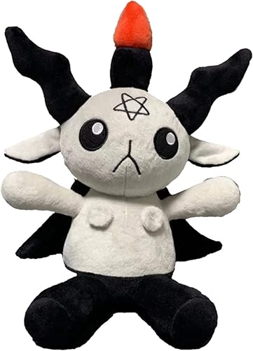 Baphomet - Muñeca de peluche gótica pagana y oculta Satanás (gris)