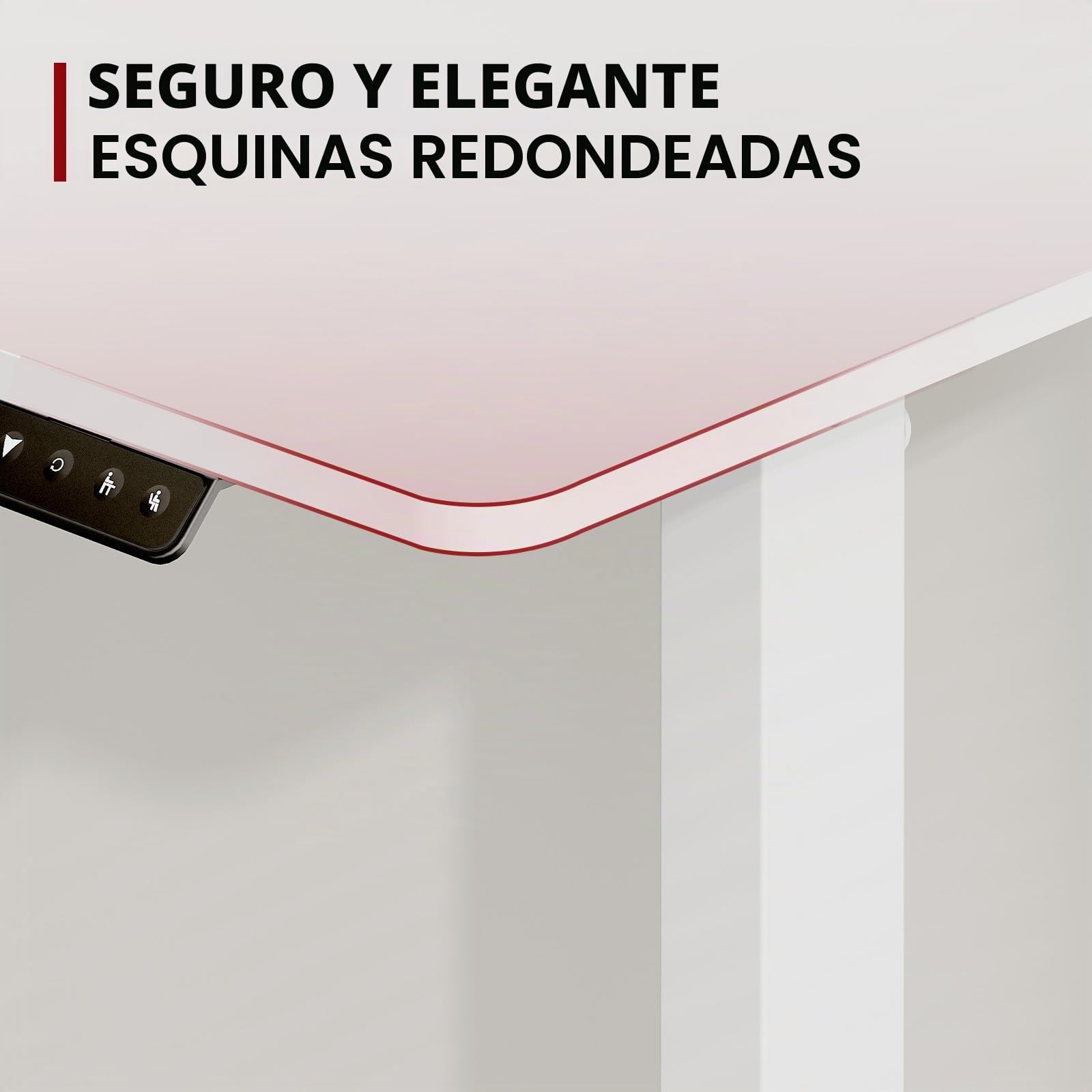 SANODESK QS2 Escritorio Elevable Eléctrico 180x80 cm con 2 Motores - Mesa de Pie Ajustable en Altura para Oficina y Gaming con 4 Patas, Sistema de Memoria, Color Blanco