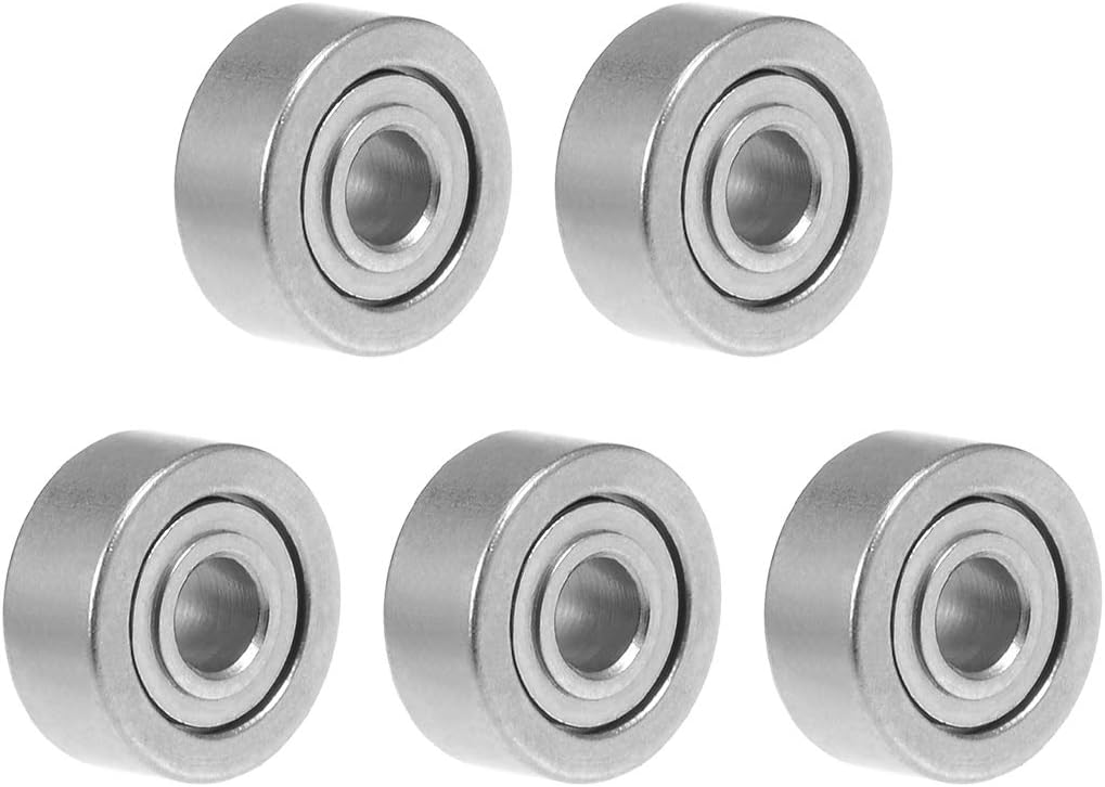 sourcing map MR62ZZ Deep Groove Ball Bearing 2x6x2.5mm Double Shielded Chrome Steel Bearings 5-Pack