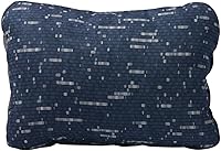 Therm-a-Rest Compressible Cinch Pillow: Packable Camping & Backpacking Pillow with Upcycled Foam, Adjustable Firmness, Regular Warp Speed Print