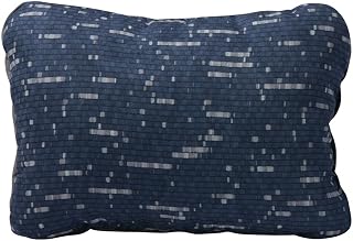 Therm-a-Rest Compressible Cinch Pillow: Packable Camping & Backpacking Pillow with Upcycled Foam, Adjustable Firmness, Regular Warp Speed Print