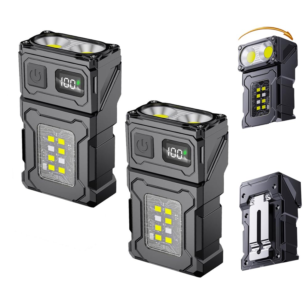 Lampe de poche LED panne de courant lot de 2 étanche et rechargeable - 8