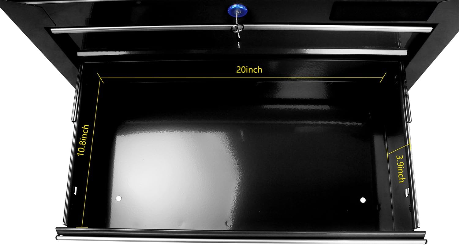 5 Drawer Tool Chest, Tool Storage Cabinet for Garage Storage with 4 Wheels and Locking System,Black