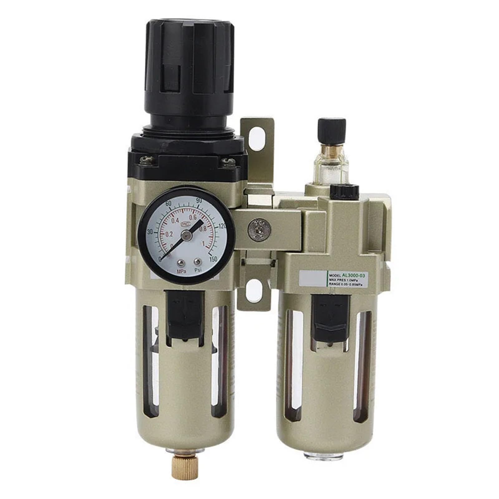 Procesador de fuente de aire AC3010-03/máquina de AC3010-02 separador de agua y aceite de componentes neumáticos de dos conexiones 1 Uds(AC3010-03)