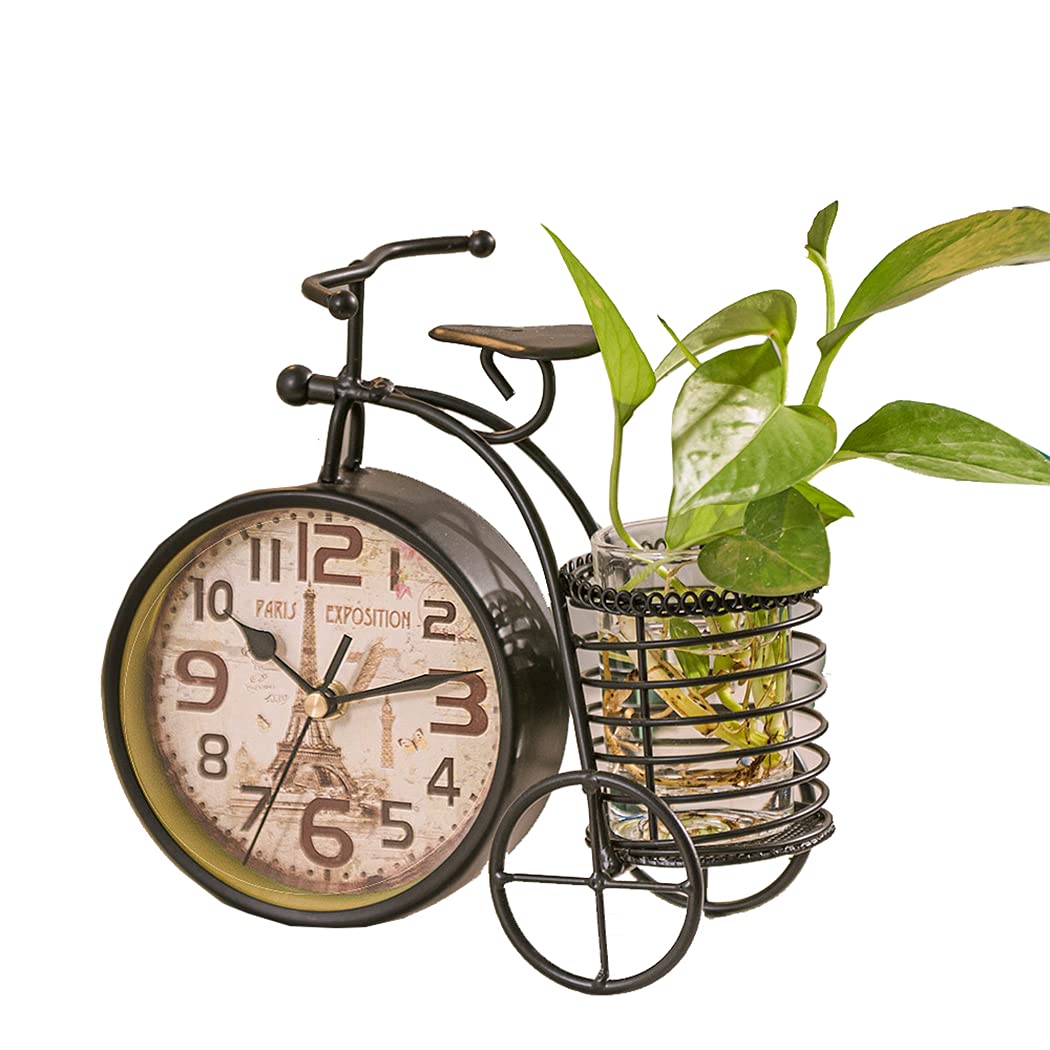 Reloj de Escritorio de Bicicleta de Moda Creativo de Hierro Metal silencioso Reloj de Mesa Sala de Estar Dormitorio decoración