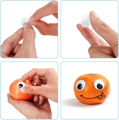 Miniatura 7 de LotFancy Wiggle Googly Eyes - 1100 unidades de ojos de Google para manualidades, autoadhesivos, varios tamaños