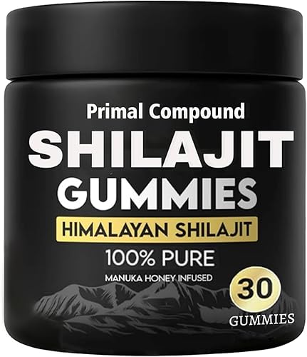 Gomitas Primal Compound Shilajit, ricas en minerales traza y ácido fúlvico, sin OMG, aumentan la energía y la inmunidad, 30 gomitas