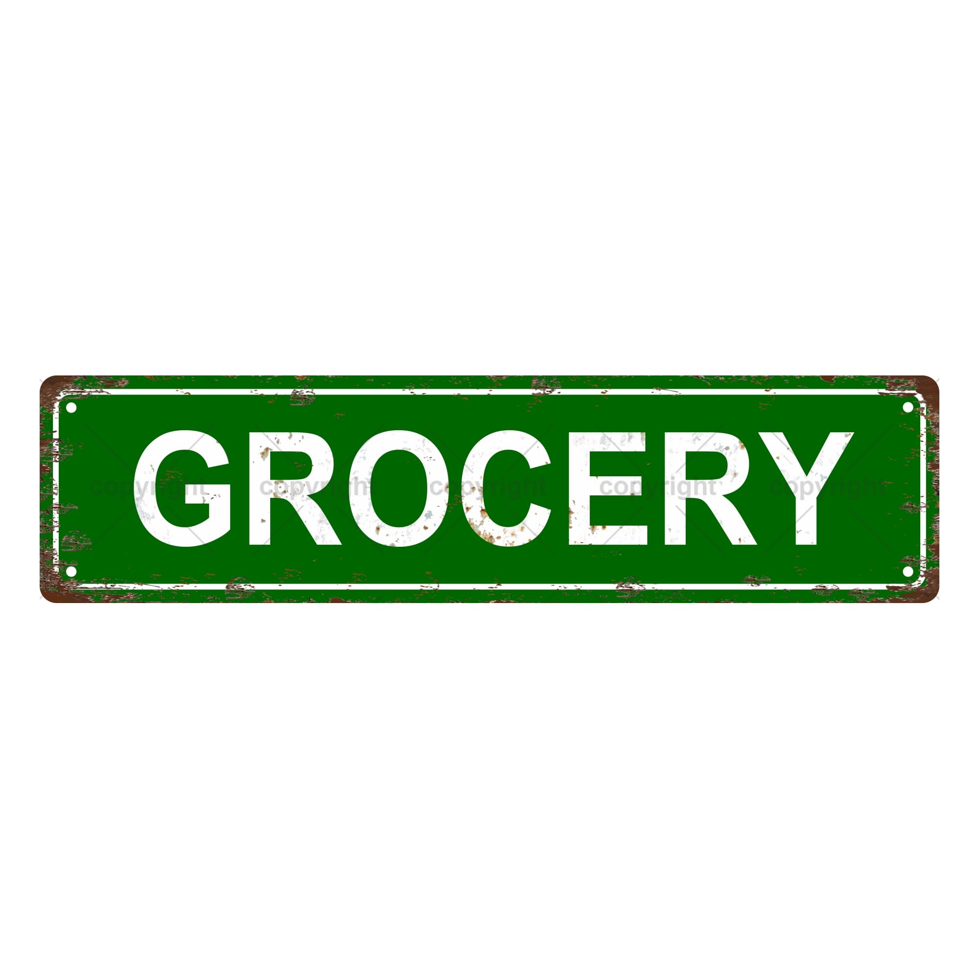 Grocery Space Metal Tin Street Sign Bar Cafe Garage Cave Home Room Wall Bathroom Farmhouse Garden Porch Patio Decor,4x16 Inch