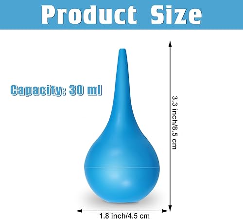 Miniatura 2 de Nuanchu Paquete de 6 jeringas de mano con bombilla de mano de 1.08 fl oz (1.0 fl oz) de goma de lavado, bola de jeringa para bebés, cachorros,