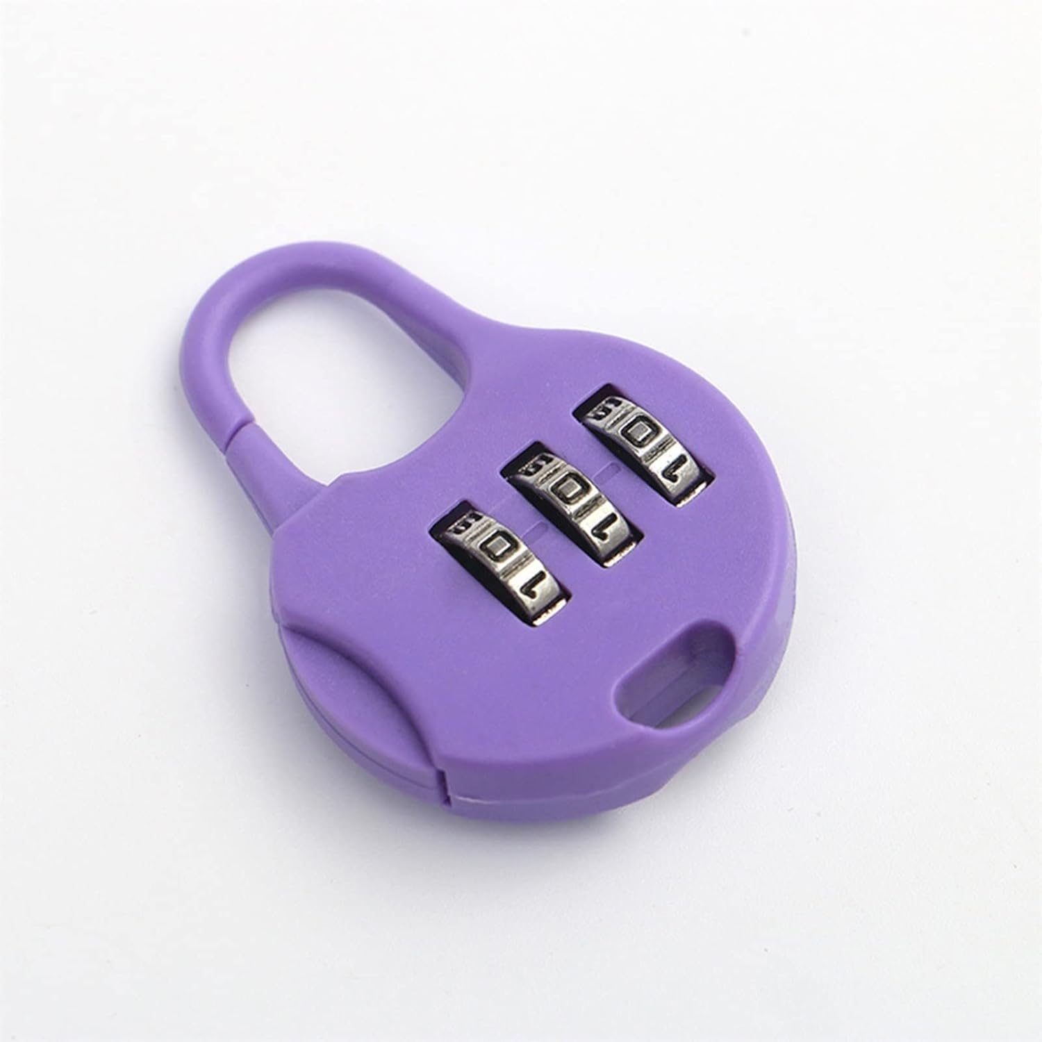 Cerradura de combinación, Mini candado de 3 dígitos con combinación contraseña for exteriores, viajes, maletas, equipaje, seguridad for el hogar, oficina, armario, candados(Purple)