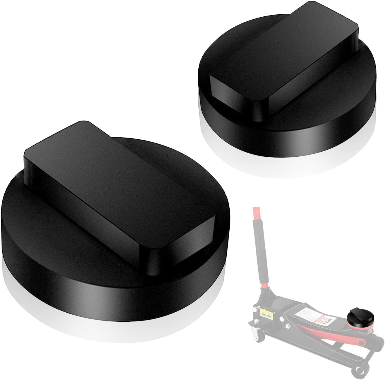 2 PCS Car Jack Pad, Trolley Jack Rubber Pad Car Lift Rubber Pads Support Block Adapter for Most Cars