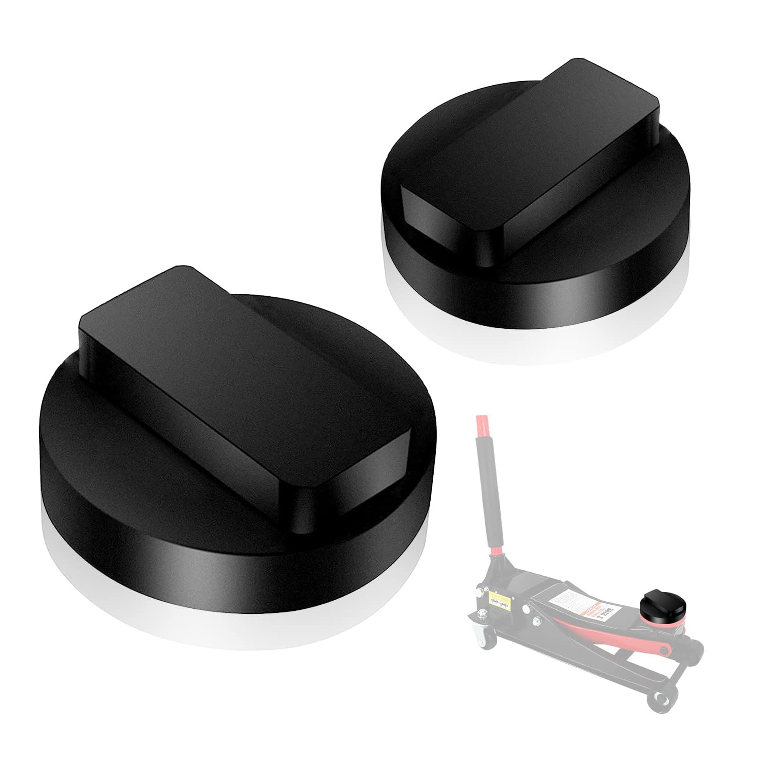 DGHOME 2 PCS Car Jack Pad, Trolley Jack Rubber Pad Car Lift Rubber Pads Support Block Adapter for Most Cars