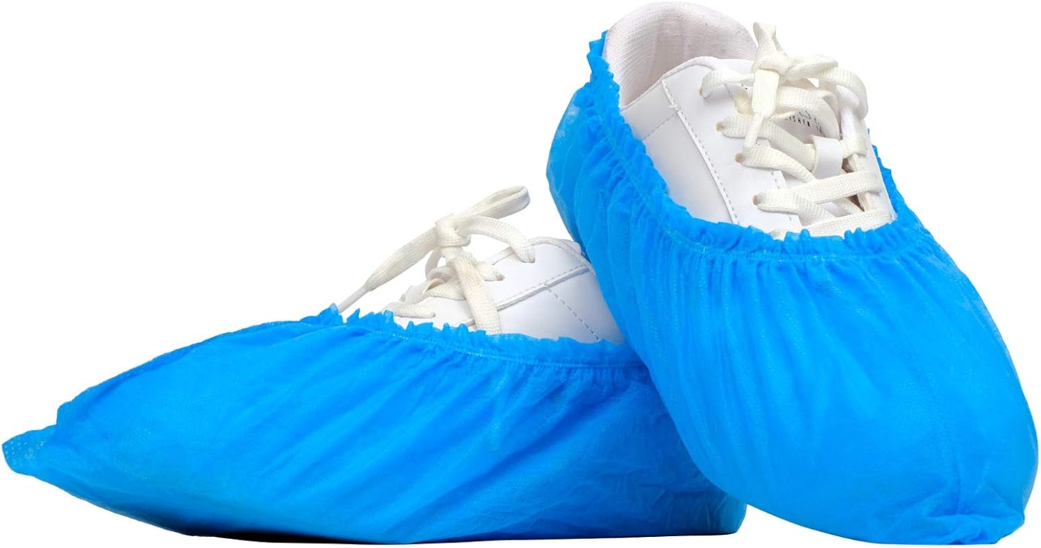 70% Off Everything Shoe Covers Disposable Non Slip -110 Pack (55 Pairs) - Booties for Shoes Covers - Disposable Shoe & Boot Covers Waterproof Slip Resistant Shoe Booties - Made of non-woven fabric - One Size Fits All