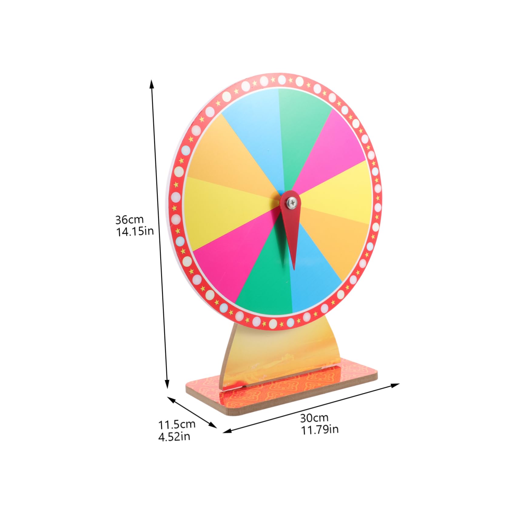 KOMBIUDA Raffle Game Turntable Rotating Prize Wheel for Parties Weddings Events Game Wheel Prop for Fun Gatherings Drawings Carnival Activities