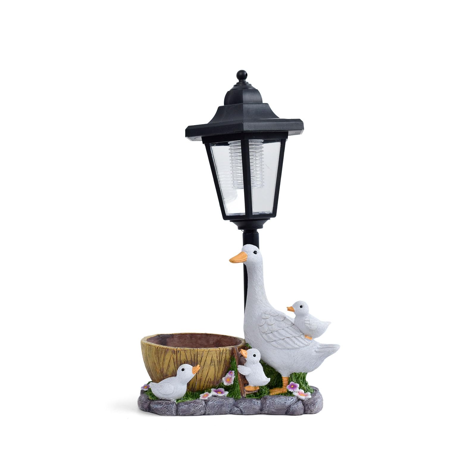 Décoration oiseau pâle solaire étanche pour cour arrière illuminée