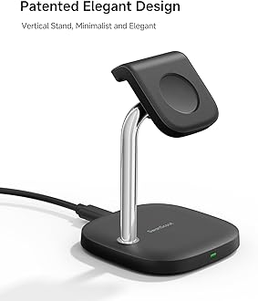 SwanScout Charger Stand for Samsung Watch, 3W Fast Charging for Samsung Galaxy Watch 8/8 Classic/Ultra (2025)/7/Ultra/FE/6/6 Classic/5/5 Pro/4/3/Active 2, SwanScout 505S
