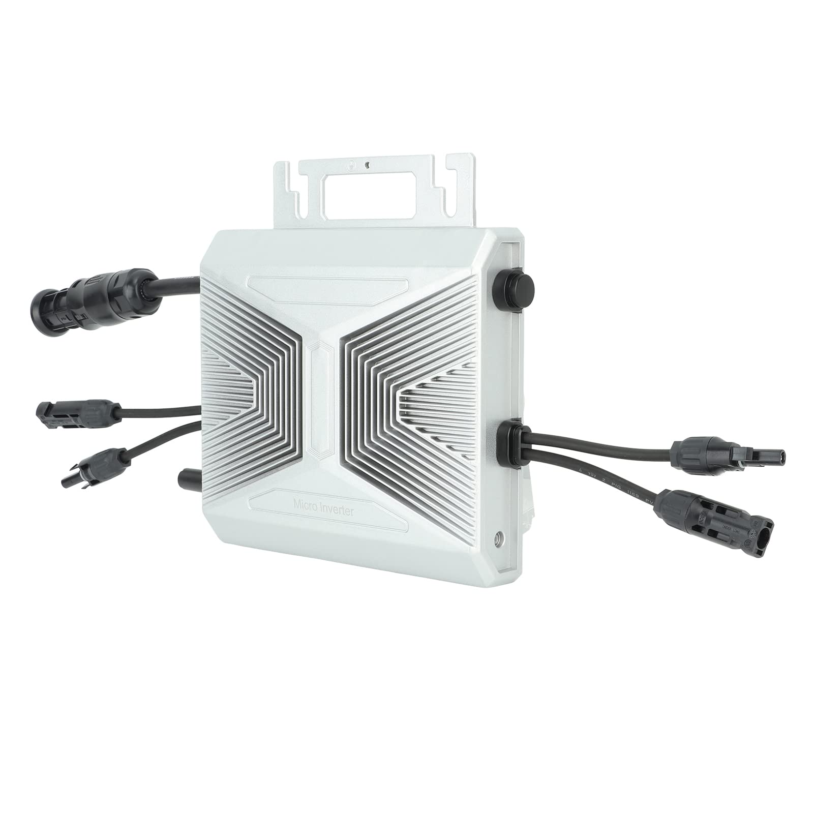 Hyuduo Mikro-Wechselrichter, 600 W, Grid-Tie-Wechselrichter aus Aluminiumlegierung mit Dual-MPPT-WiFi-Überwachung, IP67 Wasserdicht, 96,5 Prozent CEC-Wirkungsgrad für Solar-PV-Systeme für
