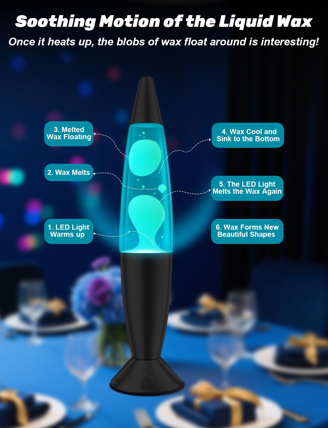Soarling Bulb Liquid Motion Lamp, Relaxing Liquid Lamp Light, Night Light Nightlight - Image 3