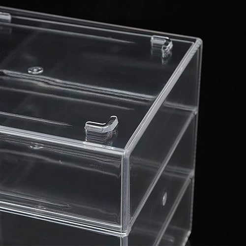 Miniatura 5 de Caja organizadora de cajones de maquillaje con 3 cajones, vitrina de acrílico para cosméticos, organizador de tocador, caja de almacenamiento