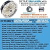 FatFlex 18 Rear Wheel Golden Fat Spokes Chrome 3.5 Rim for 00-07 Harley Dyna/Softail/Touring Dual Bearing (1 & 3/4) w/Reducer, Classic Vintage Style