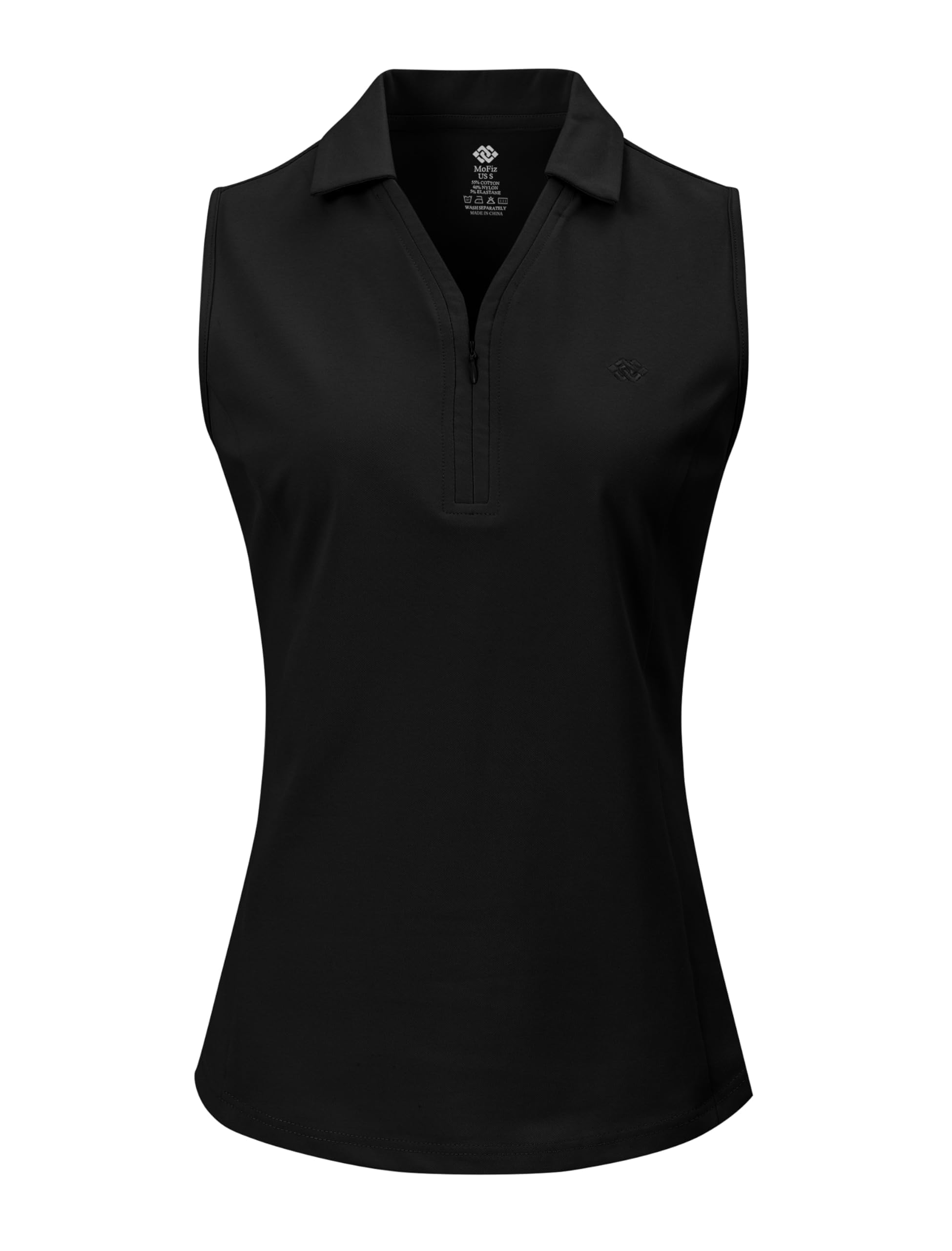 Mujer Polo sin Manga Deportes Tenis Golf Poloshirt con Botón Verano Correr Camiseta Trabajo Transpirable Yoga Tops