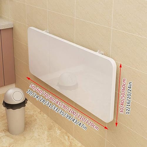 Miniatura 3 de KDDEON - Mesa de comedor de cocina plegable e invisible para montar en la pared, mesa flotante multifunción para ordenador portátil, mesa de tocador