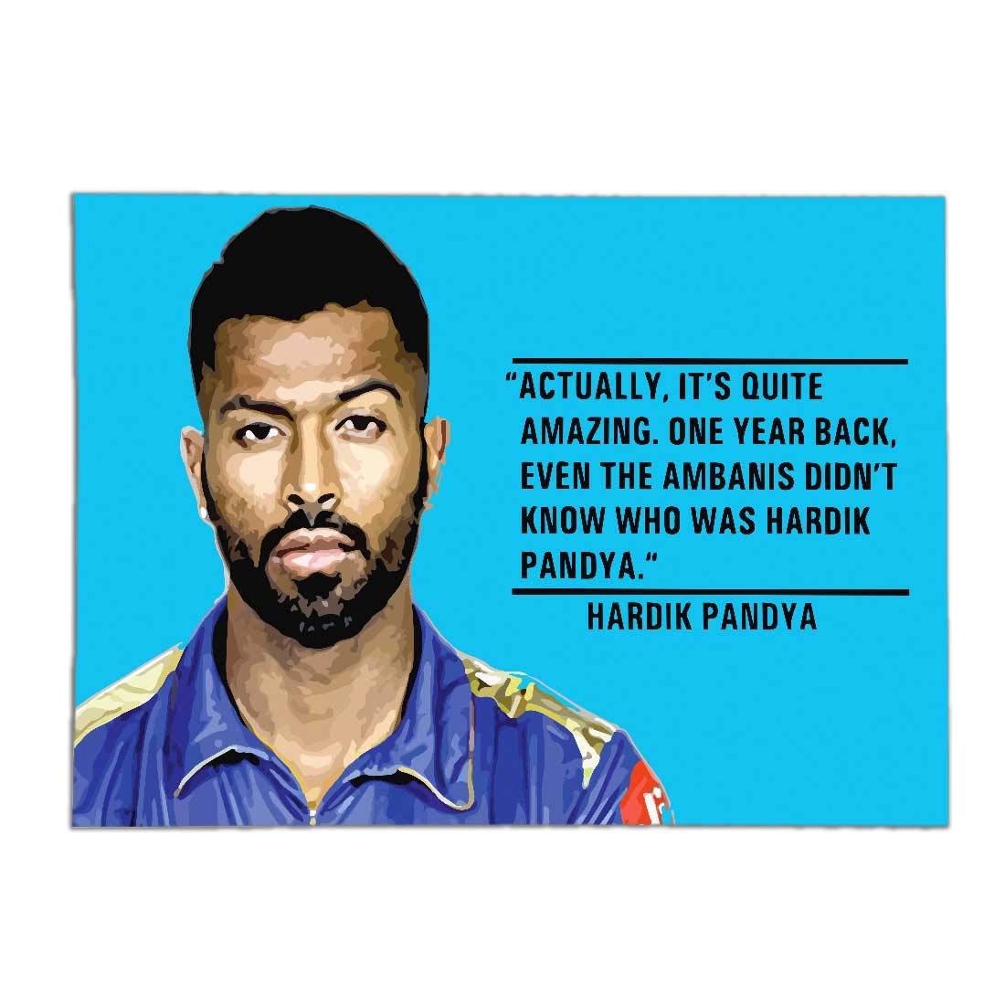 100Yellow® Crickter Hardik With Quotes Digital Printed Motivational Paper Poster For Kids And Adults Wall Decor | (300GSM Thick Paper Used| 18x12 Inches| Multicolor| Unframed) (B086158PDT) Amazon Price History, Amazon Price Tracker