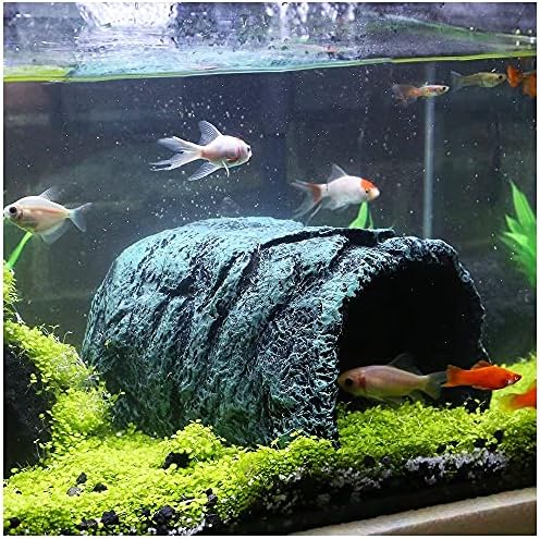 MM PET SUPPLIES Reptile Rock Hide Cave Natural Hideout for Reptiles/Small Lizards/Turtles/Fish/Amphibians/Bearded Dragon Tank Accessories