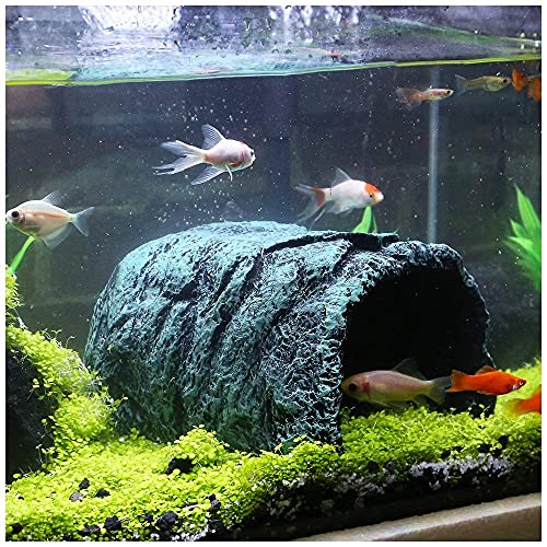 Mm Pet Supplies Reptile Rock Hide Cave Natural Hideout For Reptiles/Small Lizards/Turtles/Fish/Amphibians/Bearded Dragon Tank Accessories #TOP7