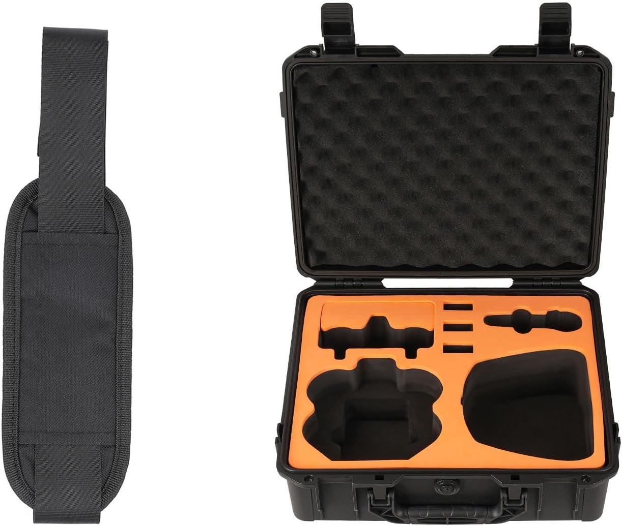 ハードシェルトラベルケース ギアに対応 多層保護フォームインサート付き ポータブル耐衝撃性キャリングケース アクセサリー用の調節可能