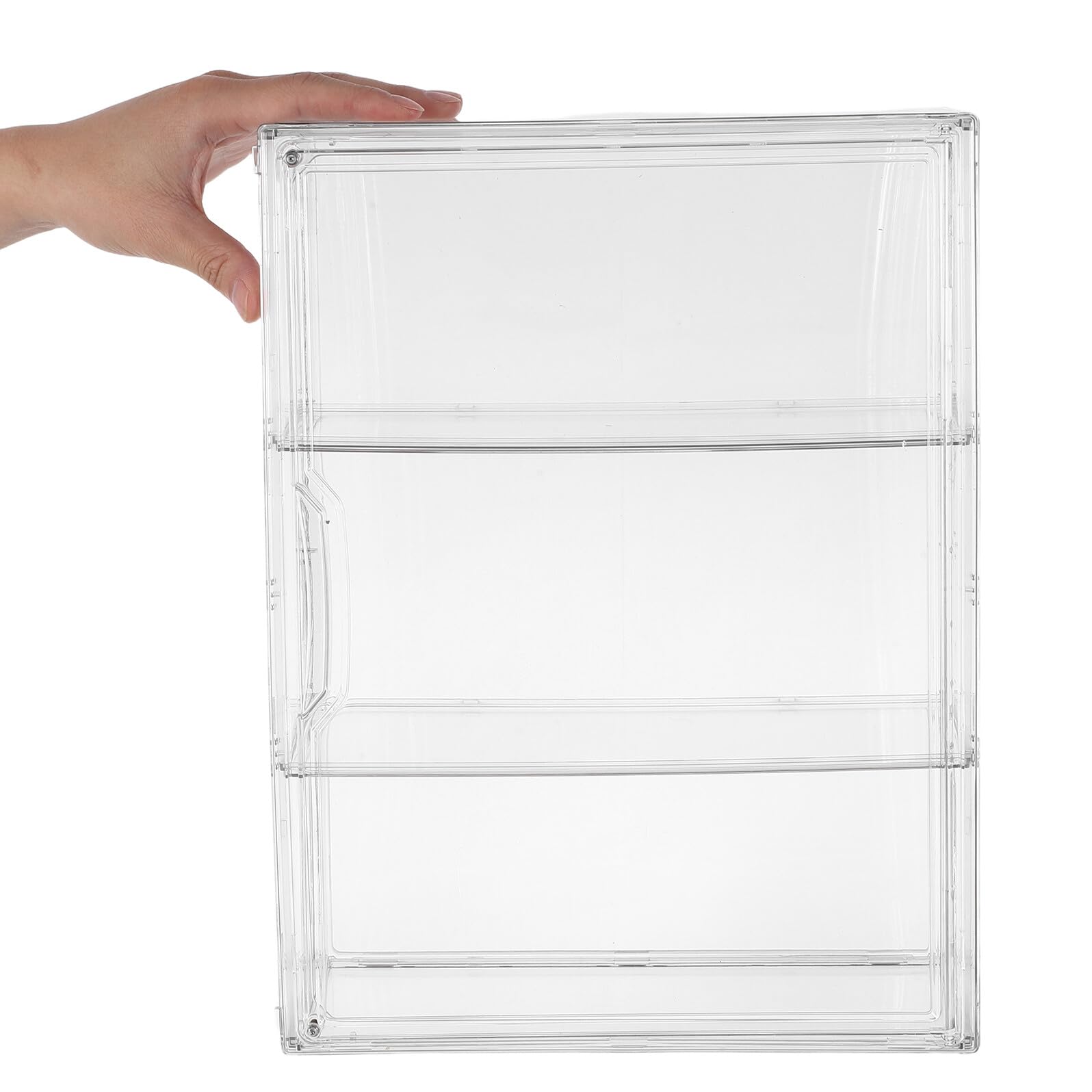 SOIMISS Vitrina de Acrílico Transparente Puerta Magnética Apilable Almacenamiento Seguro y Decoración de Mostrador para Figuras de Acción y Coleccionables