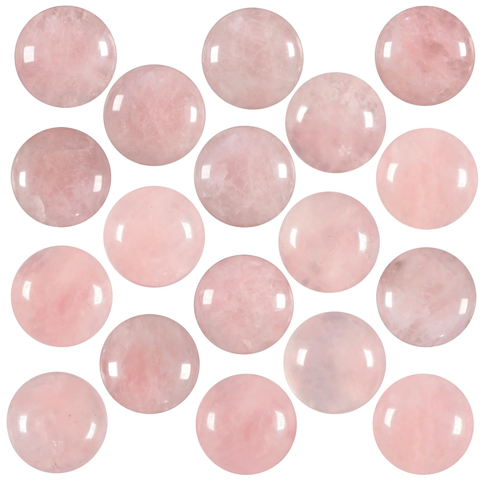 KYEYGWO 10 Pcs Half Round Crystal Beads for Jewellery Making 16 mm
