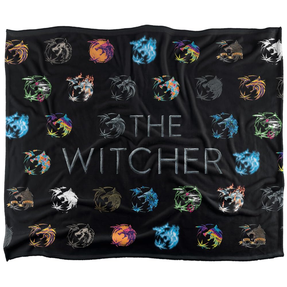 The Witcher Crest Collage Silky Touch Super Soft Throw Blanket 152 X 127 Cm