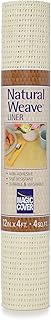 Magic Cover Weave Non-Adhesive Liner for Shelves, Drawers and Counter Tops, 12 inches by 4 feet, Lattice Natural